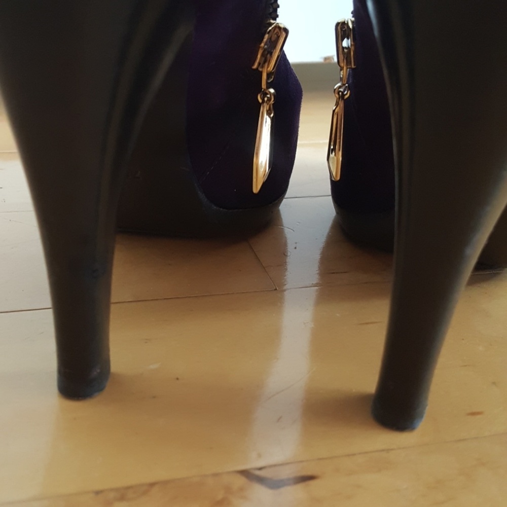 DVF purple suede booties 7.5 - Picture 5 of 7